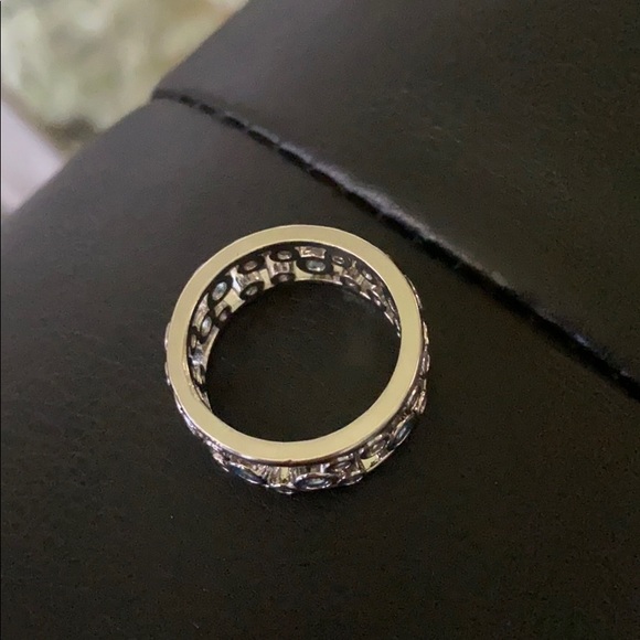 925 sterling silver blue sapphire ring - Picture 6 of 8